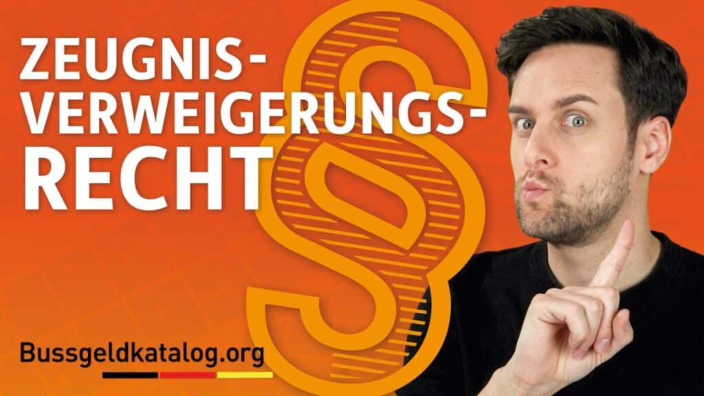 Das Video bietet weitere Informationen zum Zeugnisverweigerungsrecht.