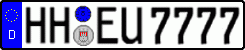 Eurokennzeichen - Engschrift