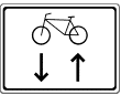 VZ 1000-33 - Radfahrer im Gegenverkehr