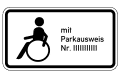 VZ 1044-11 Nur Schwerbehinderte mit Parkausweis Nr.
