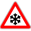 Verkehrszeichen 113: Schnee- oder Eisglätte