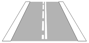 VZ 296 - Einseitige Fahrstreifenbegrenzung