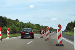 36 km/h zu schnell in einer Autobahn-Baustelle. Das kann teuer werden.