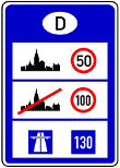 VZ 393 - Informationstafel an Grenzübergangsstellen