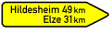 VZ 418 - Wegweiser auf Bundesstraßen (rechtsweisend)