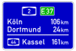 VZ 453 - Entfernungstafel