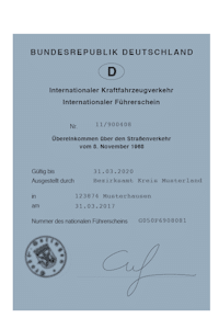 Beim Aussehen ist ein internationaler Führerschein an Vorgaben gebunden.