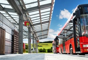 Kurvenlaufeigenschaft bei Bussen: Auch hier dürfen die Fahrzeuge nicht zu stark ausschwenken.