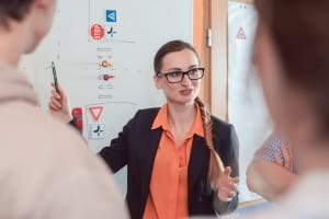 Der Theorieunterricht in der Fahrschule bringt Ihnen alle wichtigen Verkehrsregeln bei.