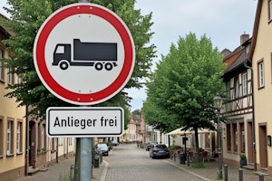 Das Verkehrszeichen „Durchfahrt verboten“ kann sich auch nur auf LKW oder Fahrräder beziehen.