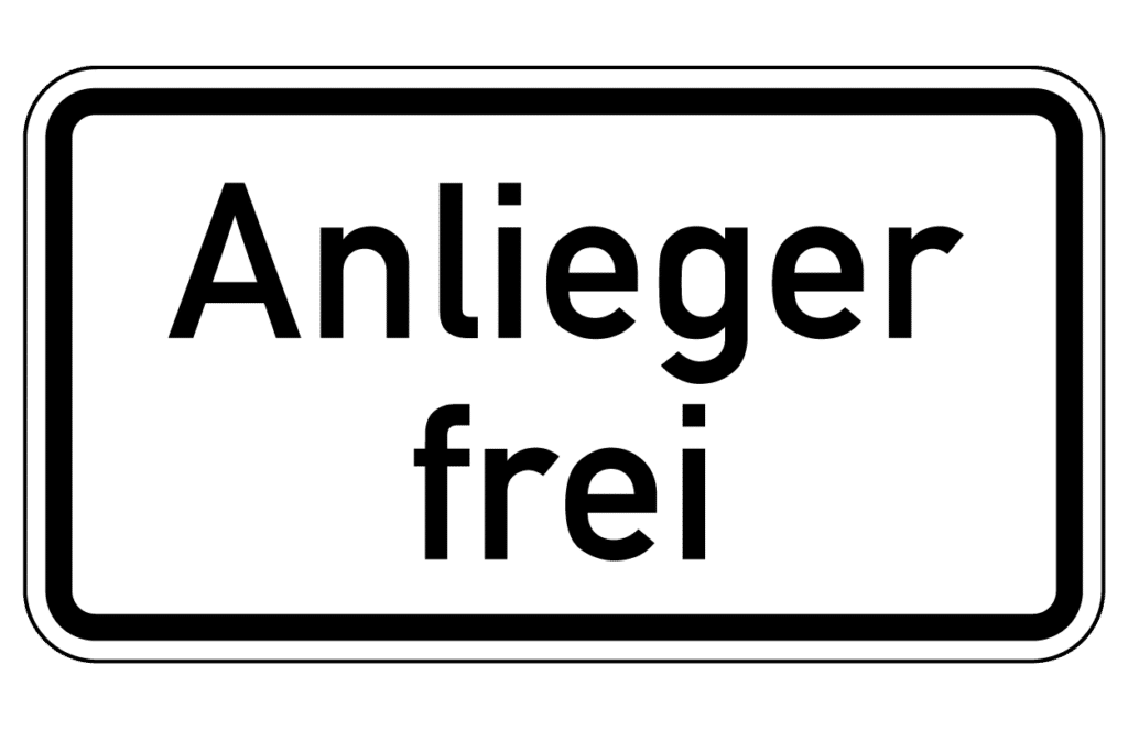 VZ 1020-30 Anlieger frei